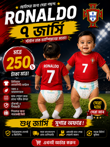 FIFA WORLD CUP 2026 PORTUGAL KIDS JERSEY WITHOUT PANT
